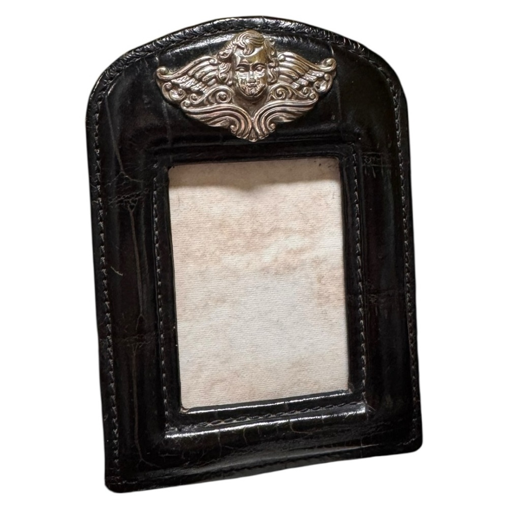 Brighton Retired Vintage Leather Embossed Picture Frame